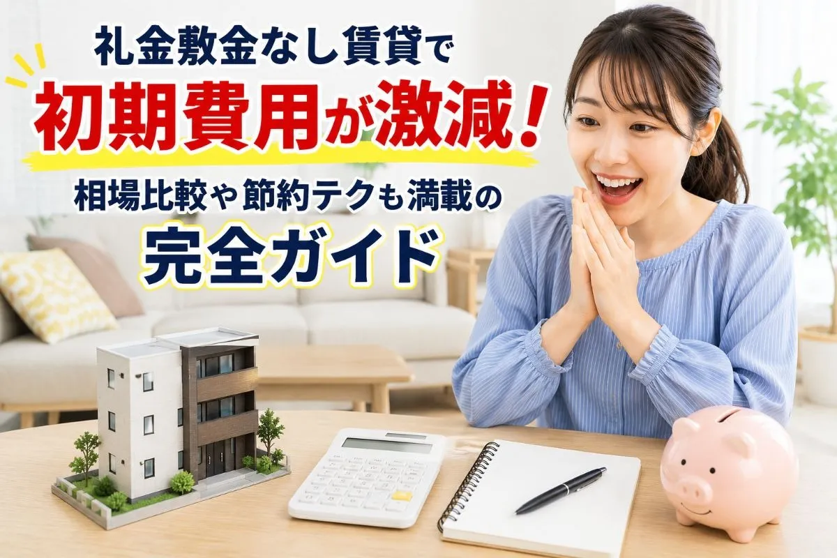 礼金敷金なし賃貸で初期費用が激減!相場比較や節約テクも満載の完全ガイド