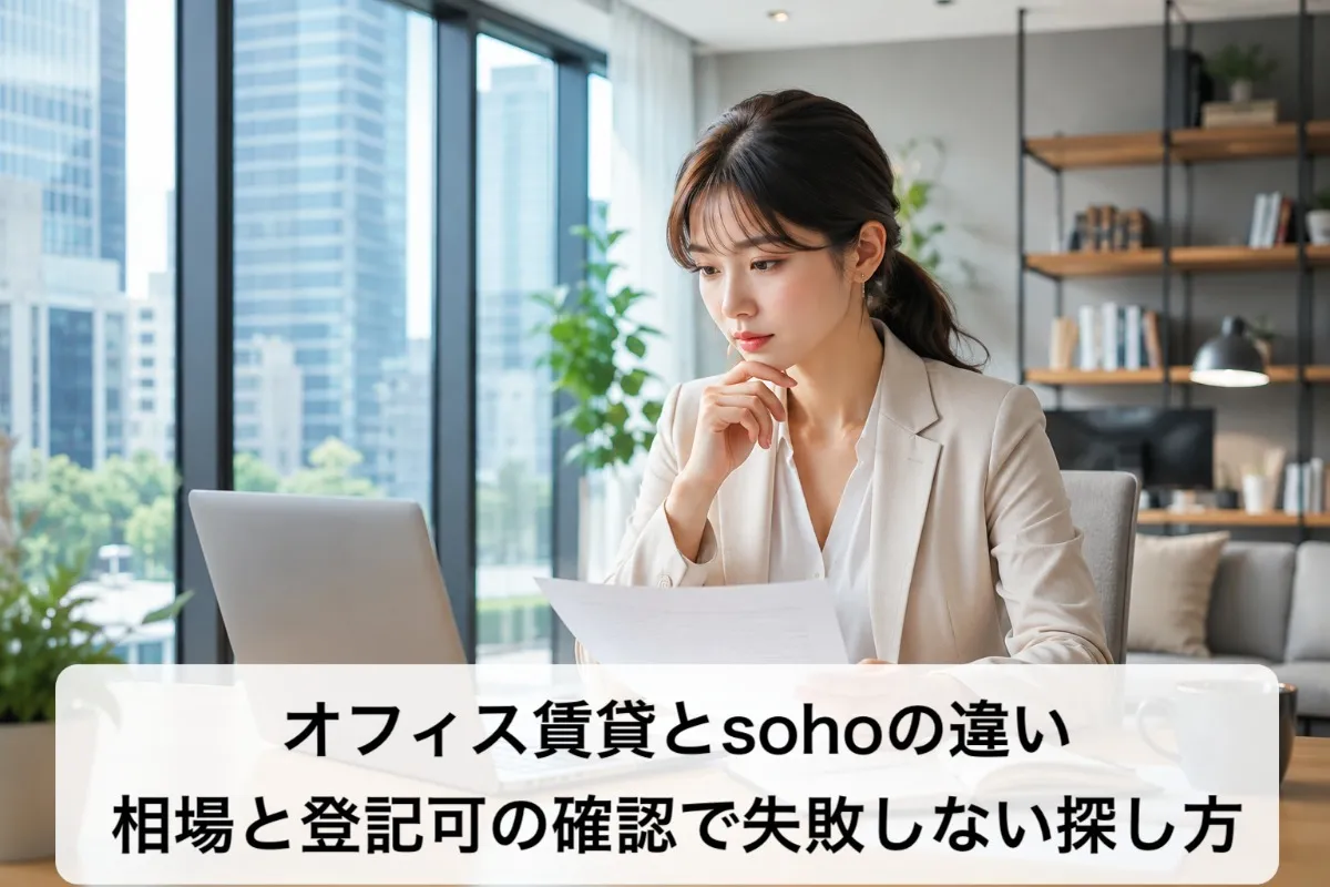 オフィス賃貸とsohoの違い|相場と登記可の確認で失敗しない探し方